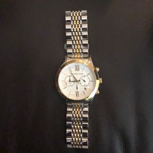 NWOT Michael Kors Men’s Silver and Gold watch